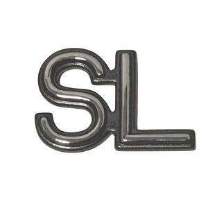 GM SL Emblem Badge Chrome Black OEM Part 10151701 Genuine General Motors